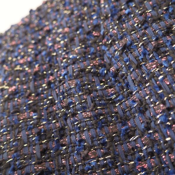 * Ann Taylor Navy Blue Sleeveless Tweed Sheath Dress sz 4 - Picture 6 of 8